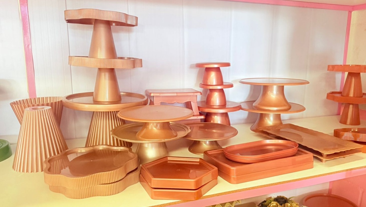 Bandeijas de Doces Rosé Claro E Escuro - suh pegue monte 