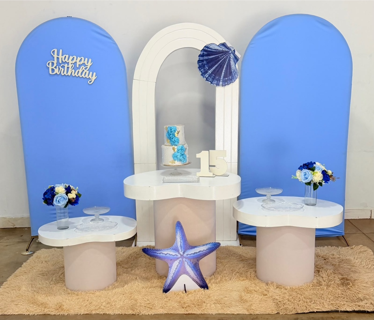 Romano Azul Bebe + Portal Com Cilindros Brancos ( Fundo Do Mar) - suh pegue monte 