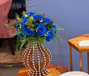 Vaso de Perola + Arranjo Azul - suh pegue monte 