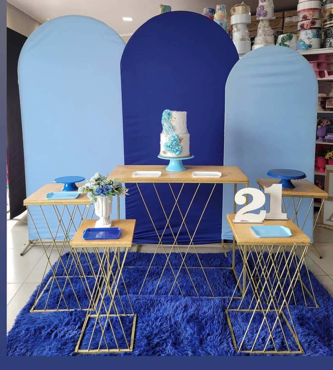 Romano Azul Bebe E Prata + Kit Trançada   - suh pegue monte 