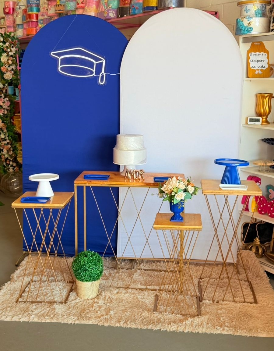 Romano Branco E Azul Escuro   +Trançada + Led Formatura   - suh pegue monte 