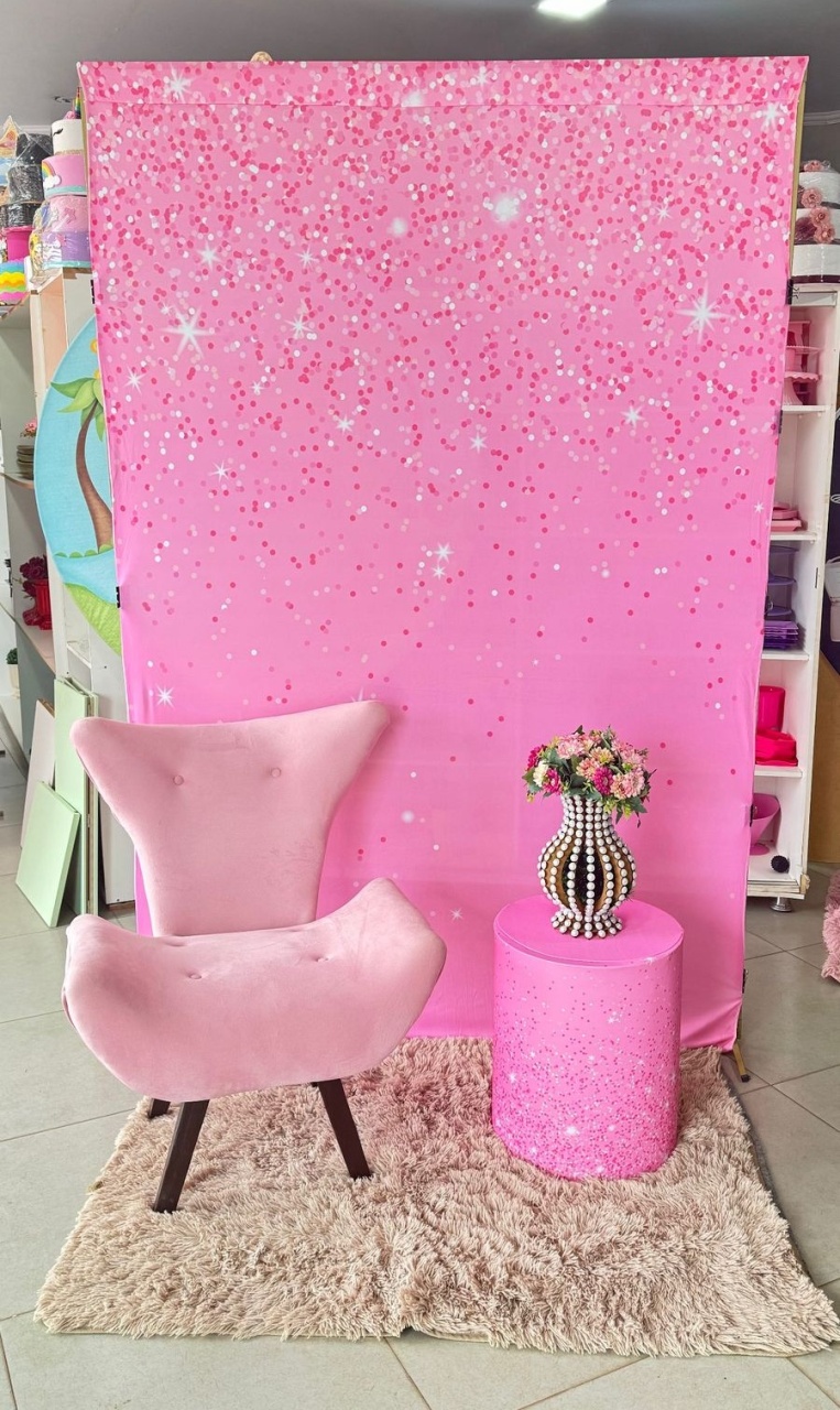Retangular Rosa Glitter   + Poltrona  - suh pegue monte 