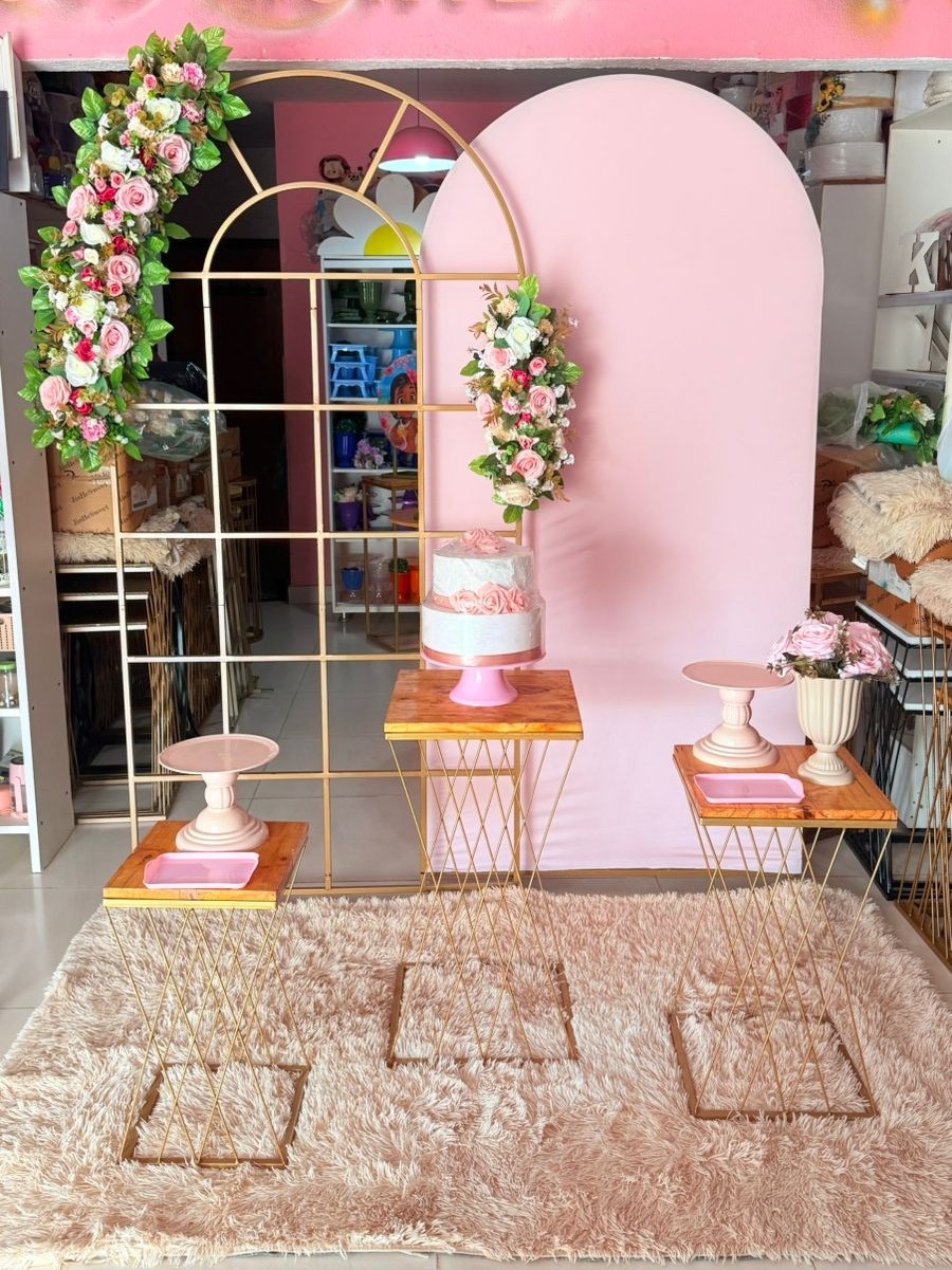 Painel Janela + Romano Rosa Bebe + Trançada  - suh pegue monte 