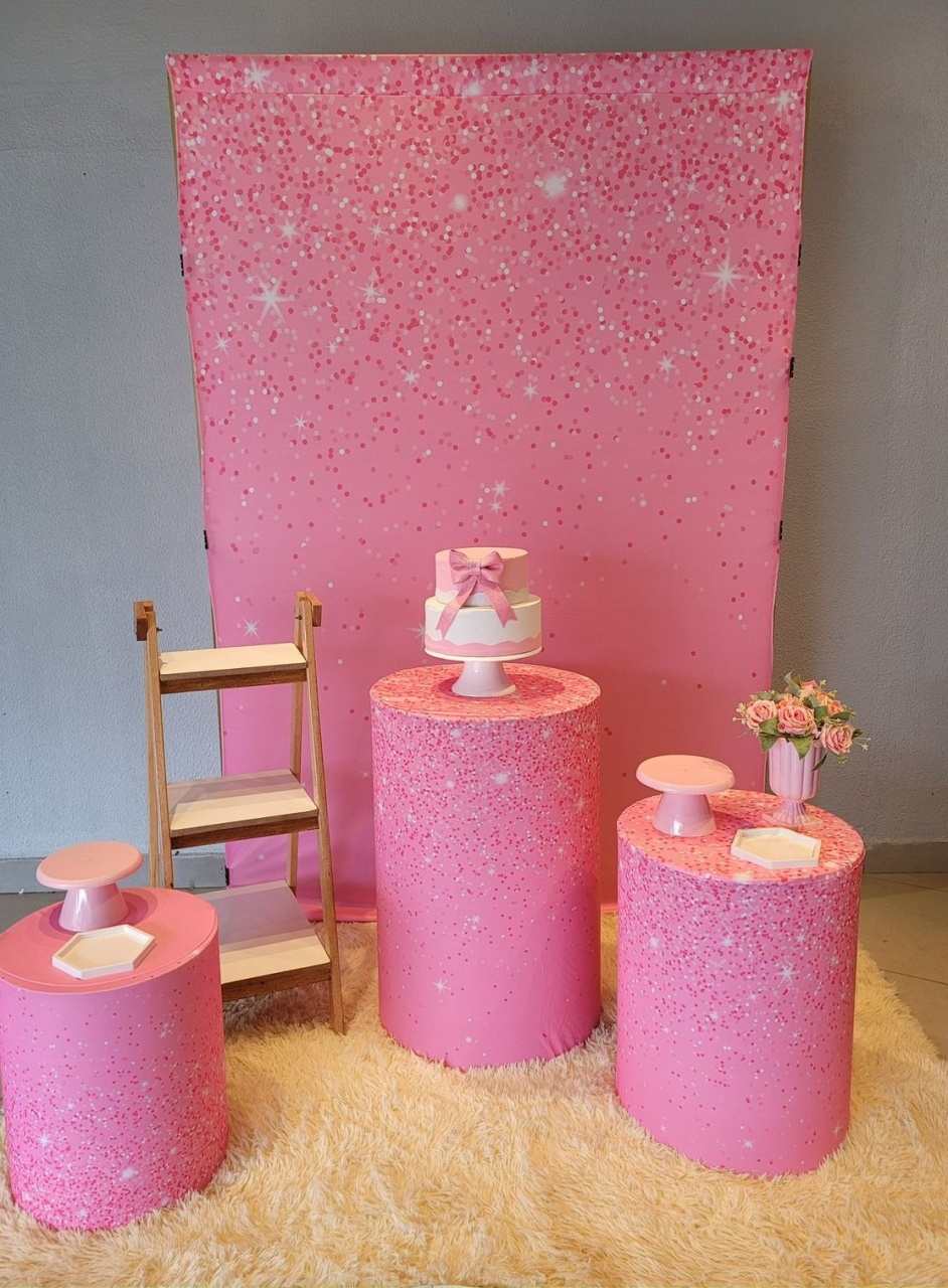 Retangular Rosa Glitter - suh pegue monte 