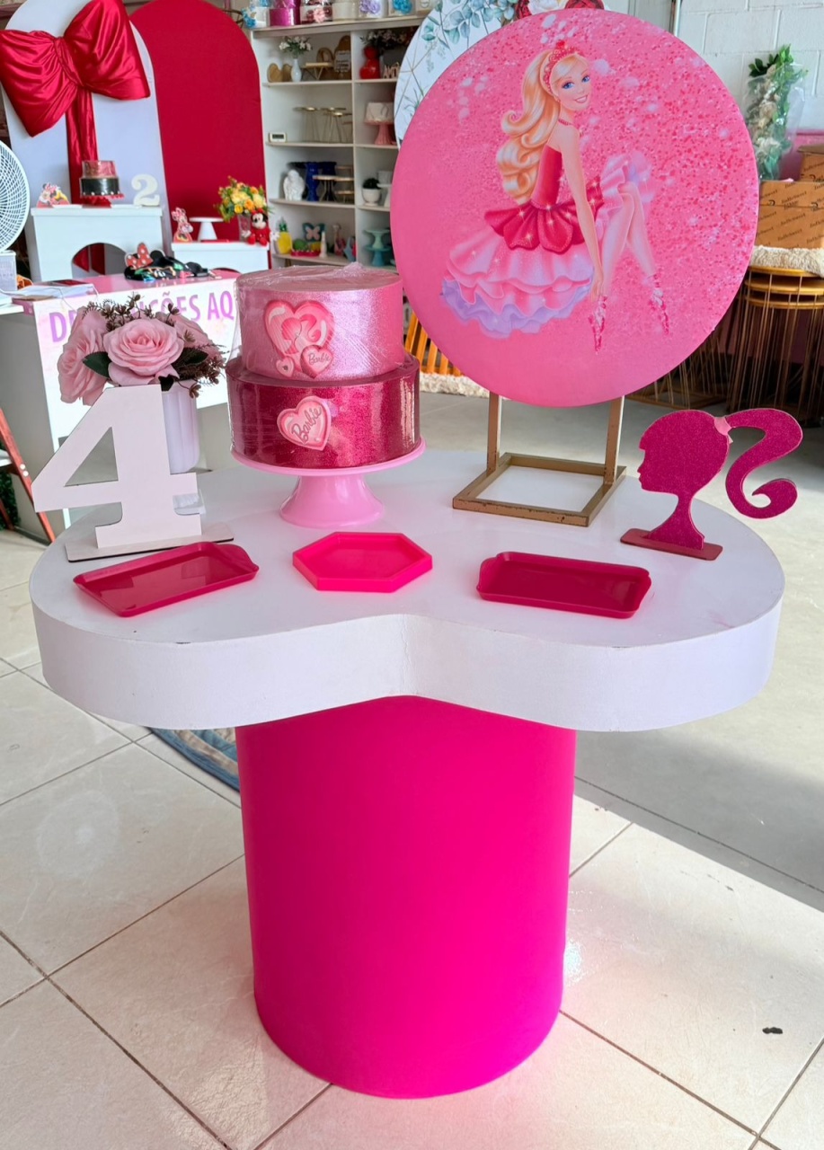 Festa Na Mesa Barbie + Cilindro Organico G - suh pegue monte 
