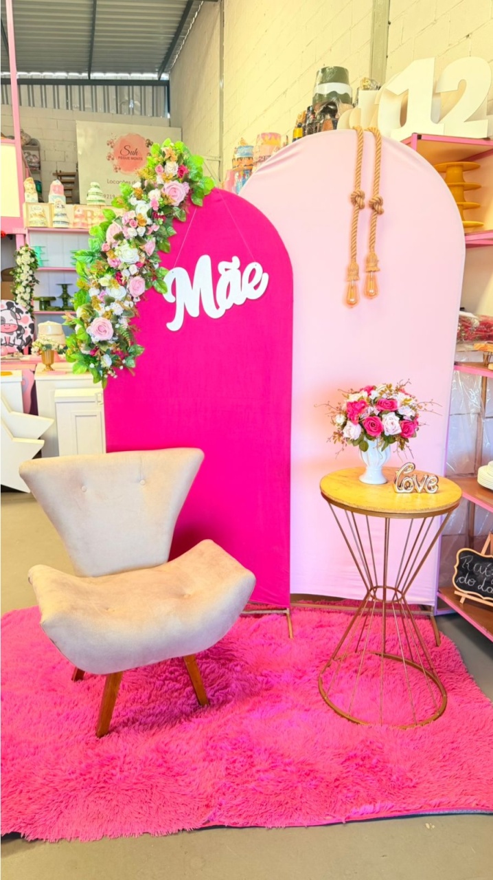 Romano Rosa E Pink + Poltrona  (Dia das Maes) Mae No Painel  - suh pegue monte 