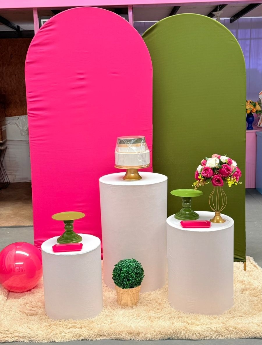 Romano Pink + Romano Verde Musgo  + Cilindros Brancos 2 - suh pegue monte 