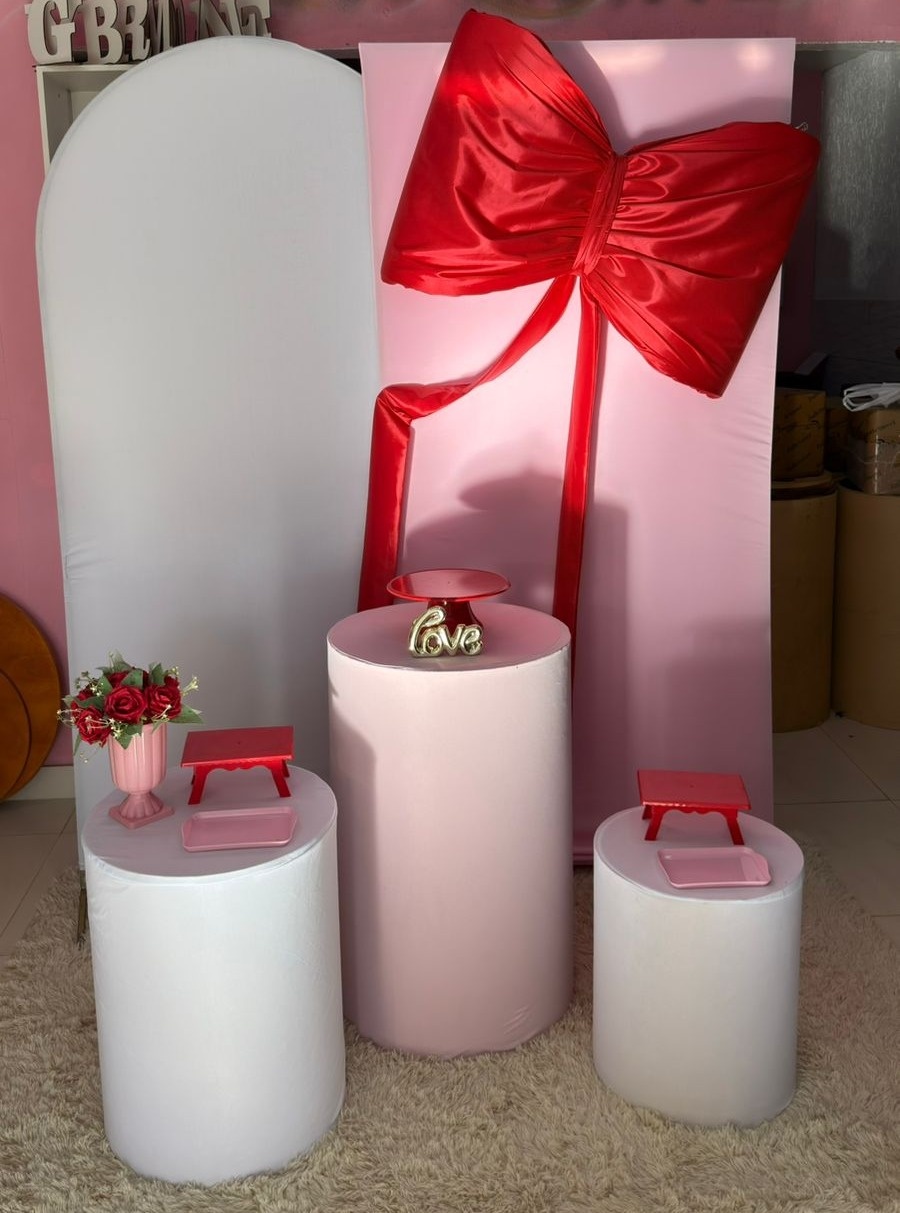 Lateral G Rosa + Romano, Cilindros E Laço G Vermelho  - suh pegue monte 