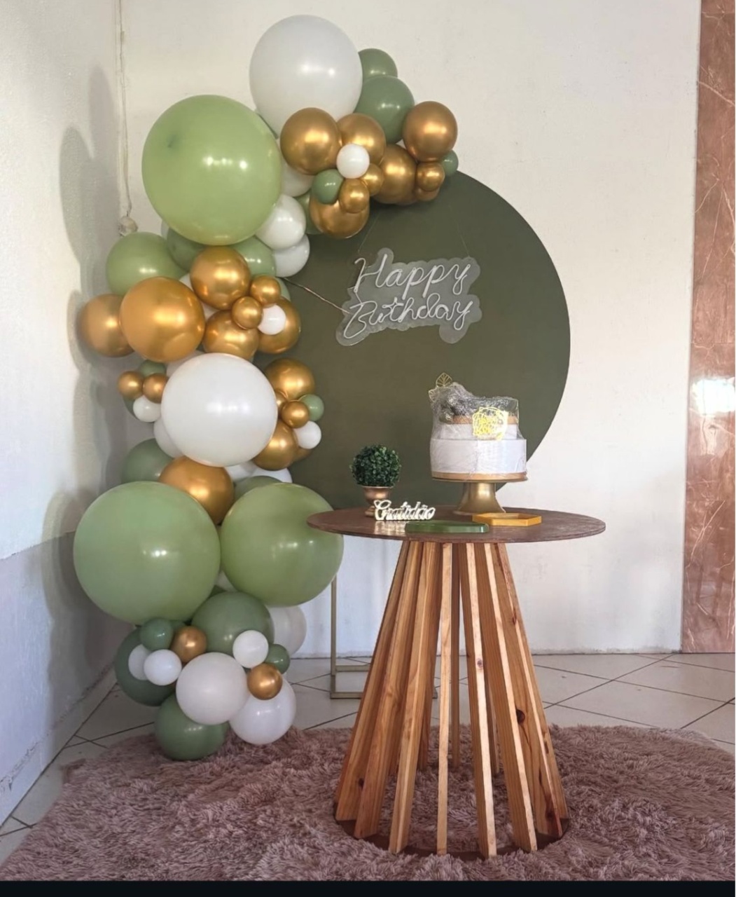 Redondo Verde Musgo+ Rustica G E Led Happy - suh pegue monte 