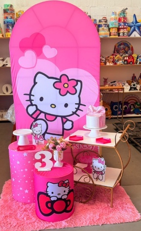 Hello Kitty + Carrinho - suh pegue monte 