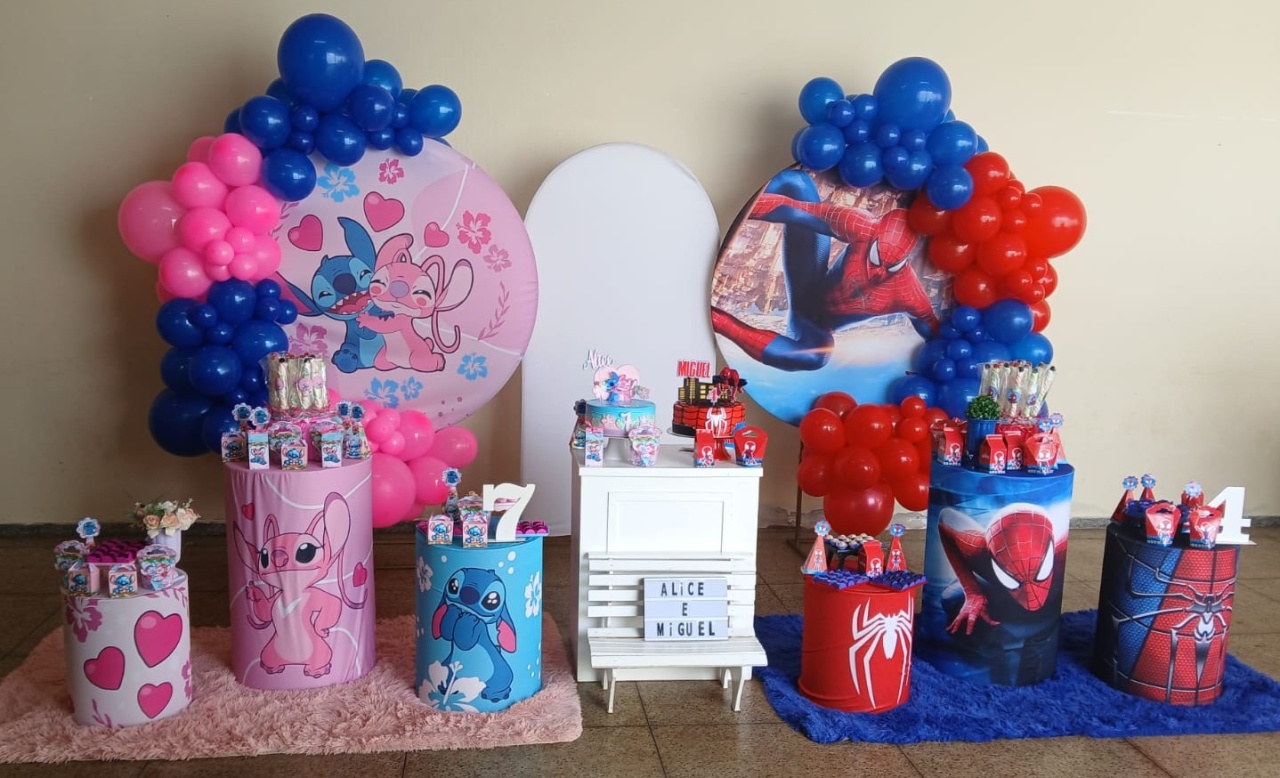 Stitch E Angel + Homem Aranha 2 - suh pegue monte 