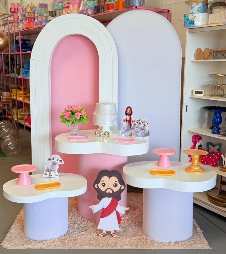 Romano Branco + Romano Portal Com Fundo Rosa + Cilindros Orgânicos   Jesus - suh pegue monte 