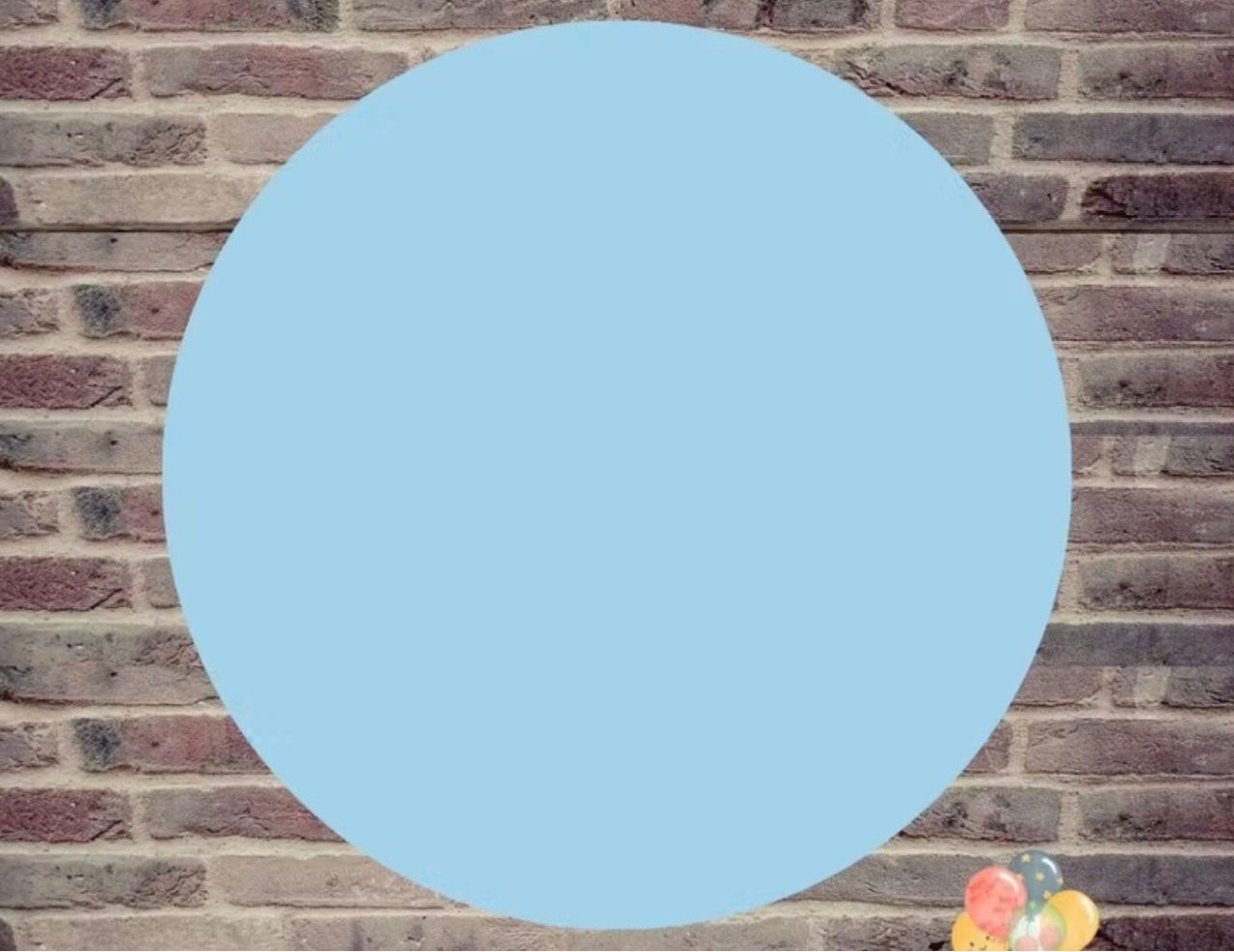 Capa Painel Redondo Azul Bebê 1,50 - suh pegue monte 
