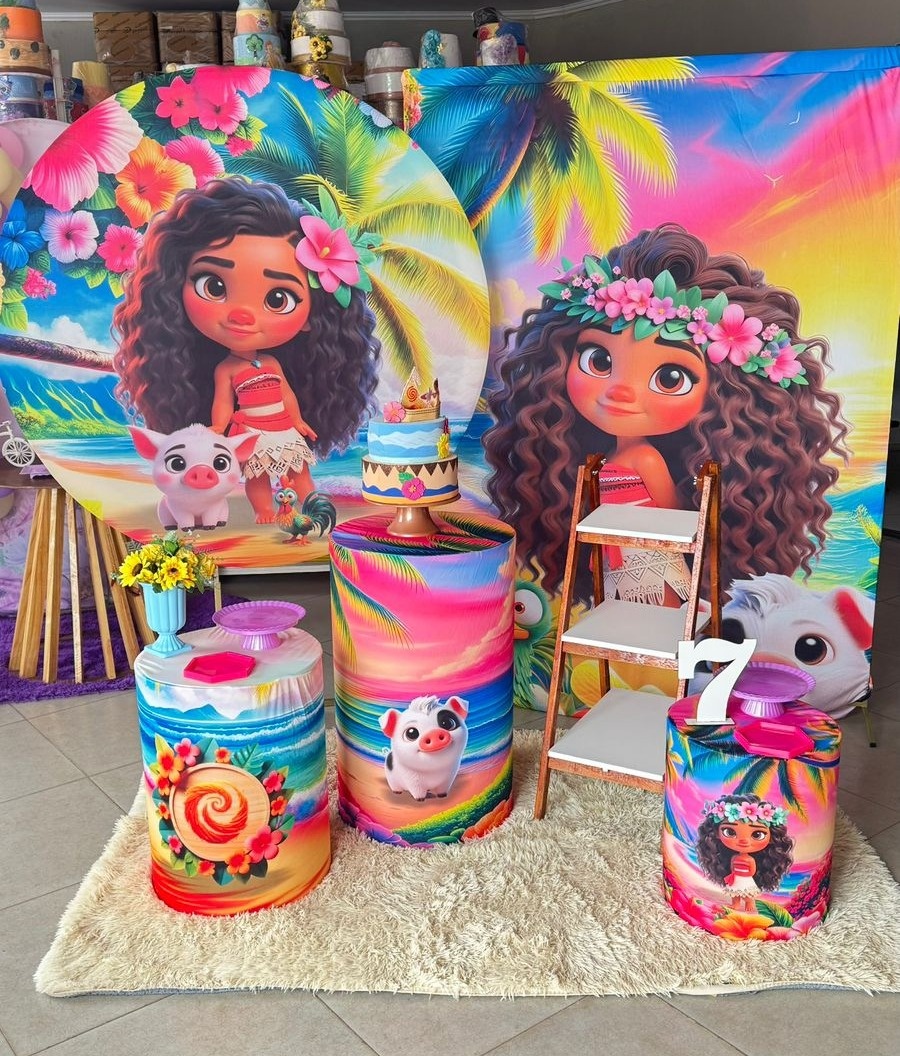 Moana Baby 2 + Retangular Tematico + Escadinha  - suh pegue monte 