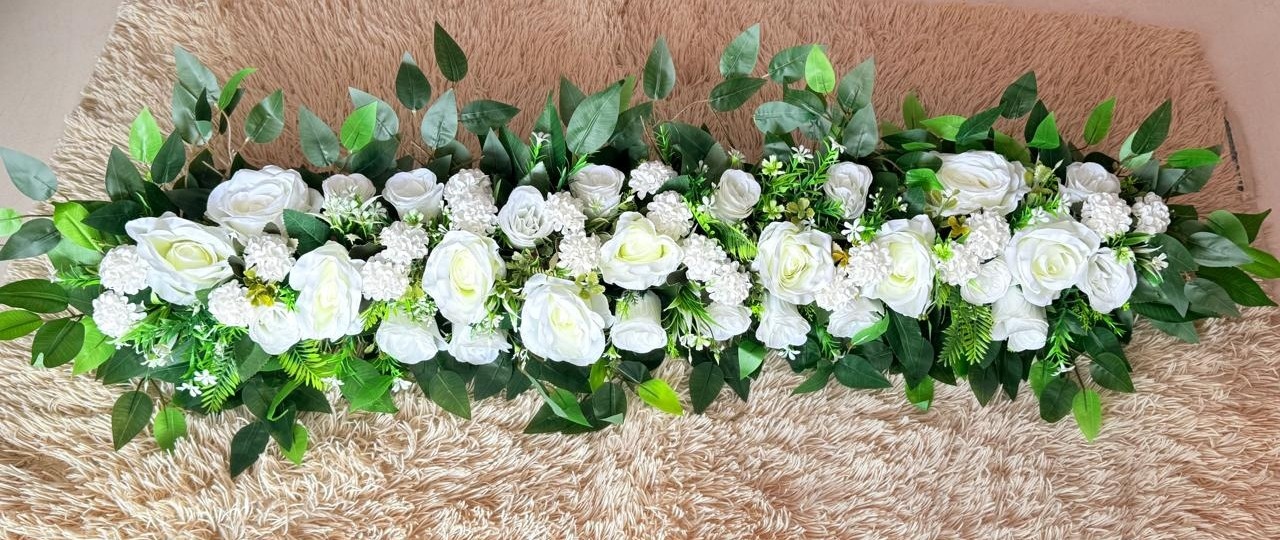 Arranjo de Flores P/ Painel Branco Gg - suh pegue monte 