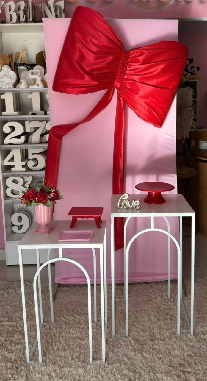 Lateral G Rosa + Meia Lua E Laço G Vermelho  - suh pegue monte 