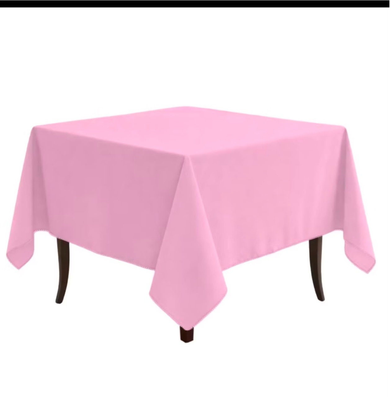 Forro de Mesa 4 Lugares Rosa Bebe (Mesa Posta) Tradicional - suh pegue monte 