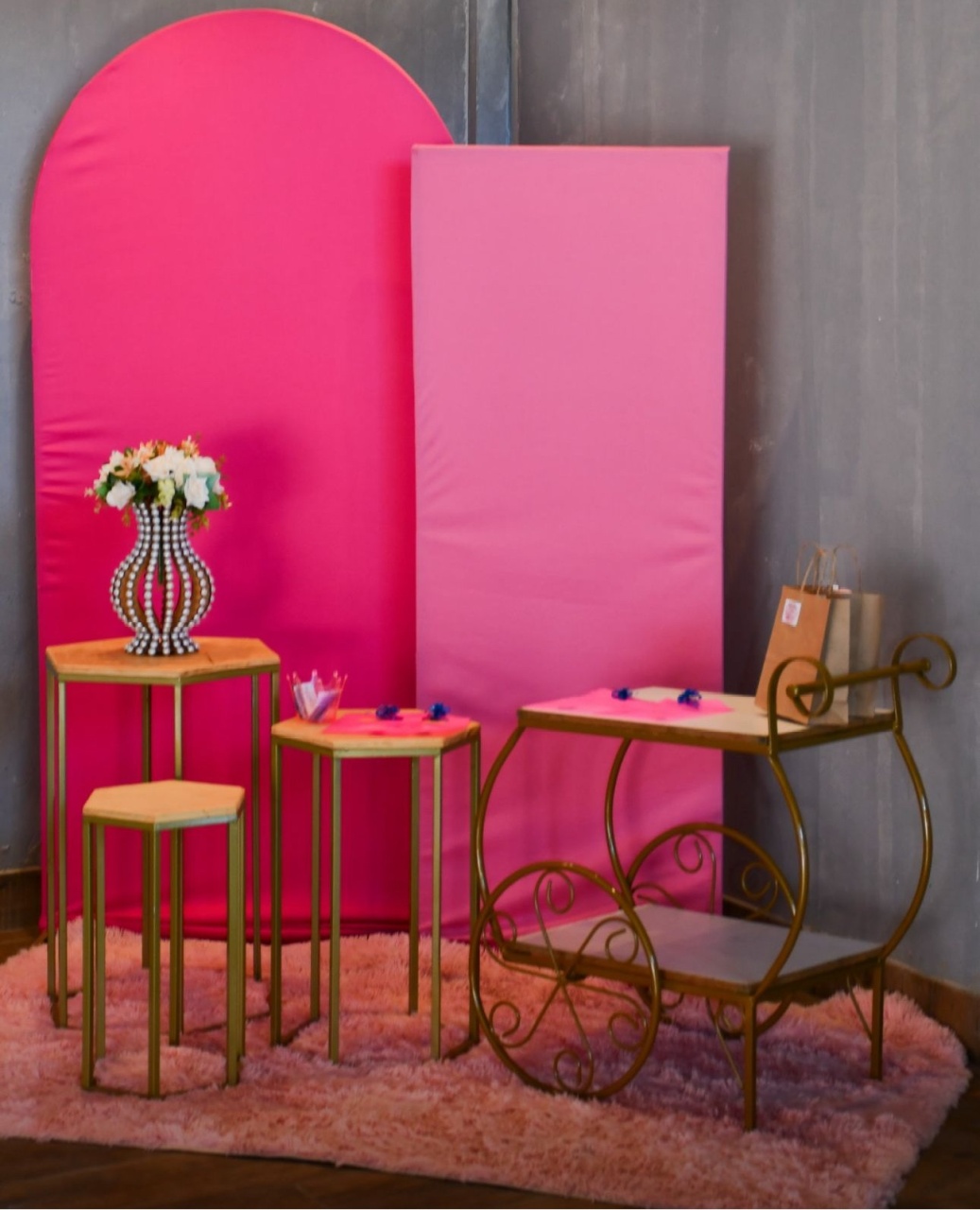 Romano Pink + Lateral Rosa Chiclete +Sextavadas - suh pegue monte 