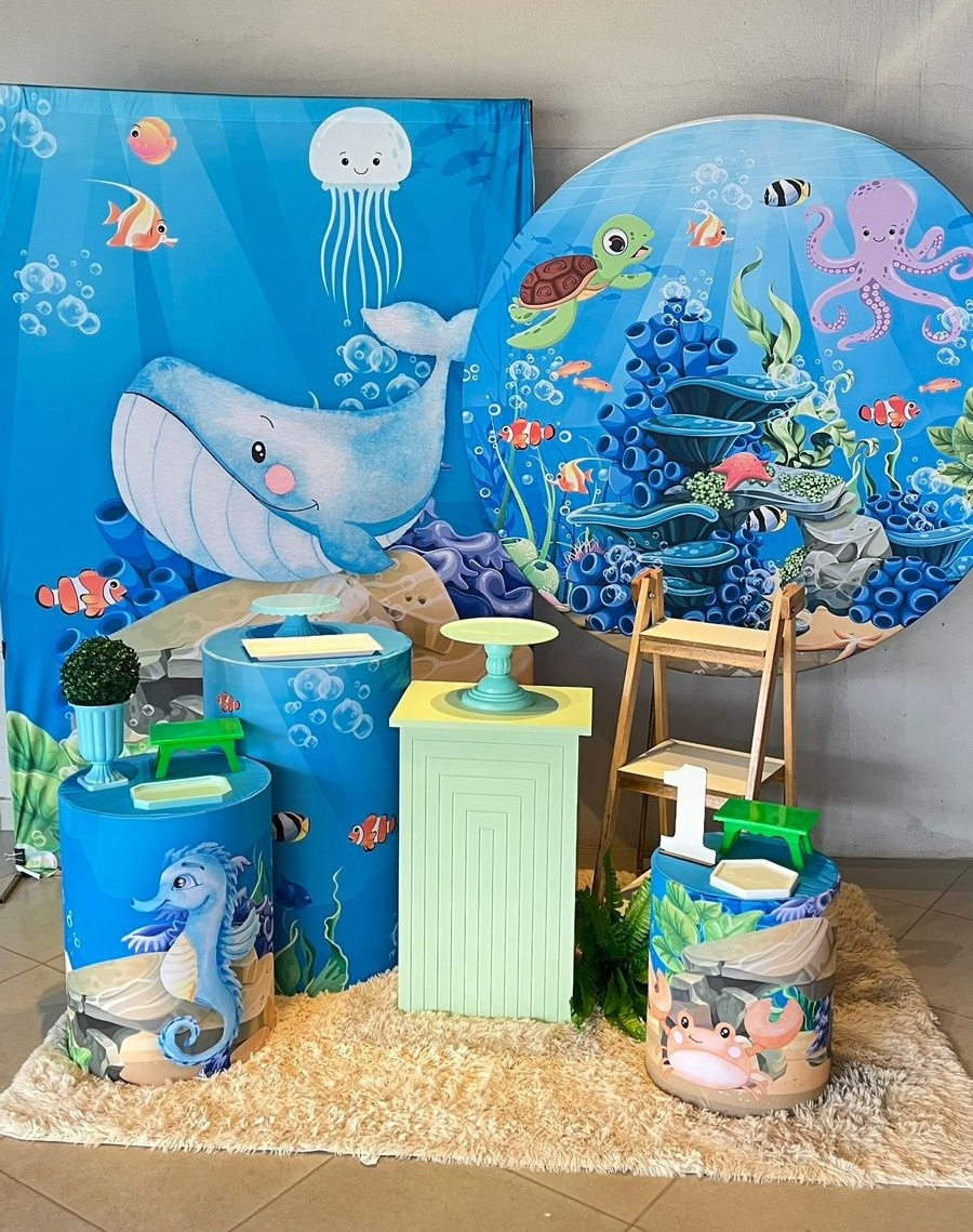  Fundo Do Mar Menino +Retangular+ Bomber  M - suh pegue monte 