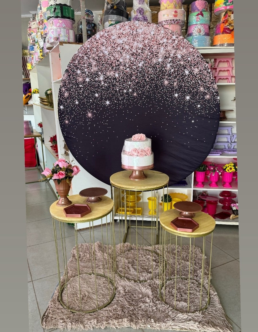 Preto Glitter Rose  - suh pegue monte 