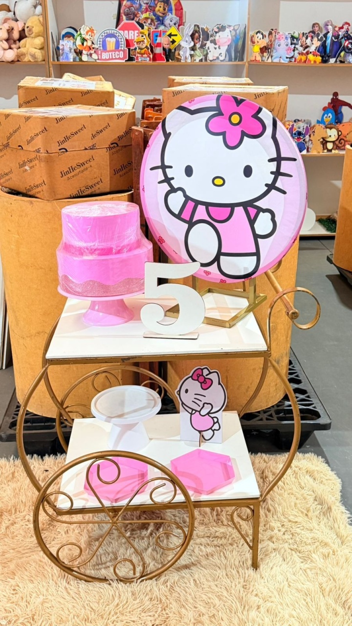 Festa Na Mesa Hello Kitty + Carrinho - suh pegue monte 