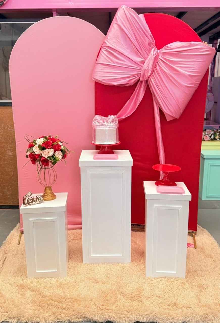 Romano Rosa Bebe E Vermelho + Bomber Cubos + Laço Rosa  - suh pegue monte 