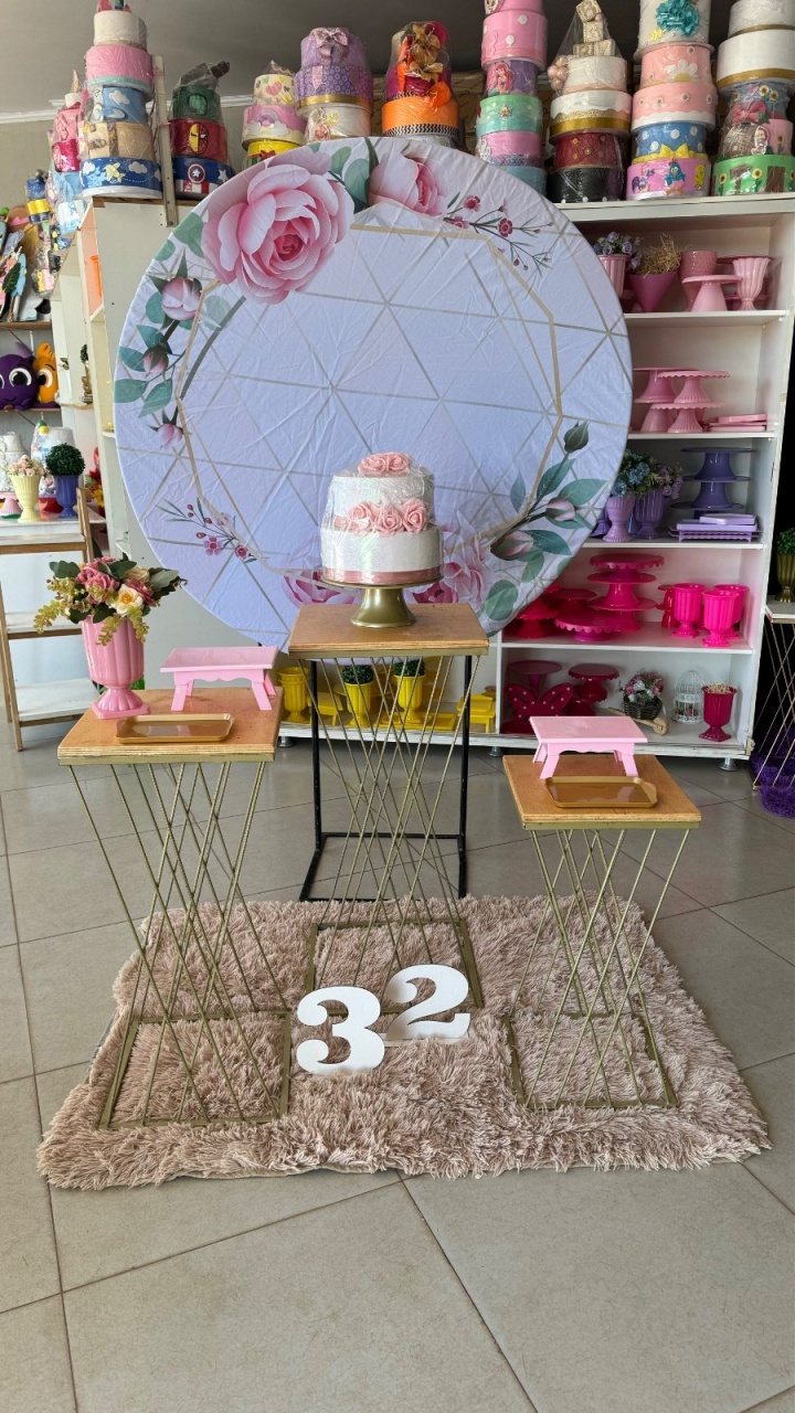 Flores Claras - 1,30Cm + Mesa Trançadas  - suh pegue monte 