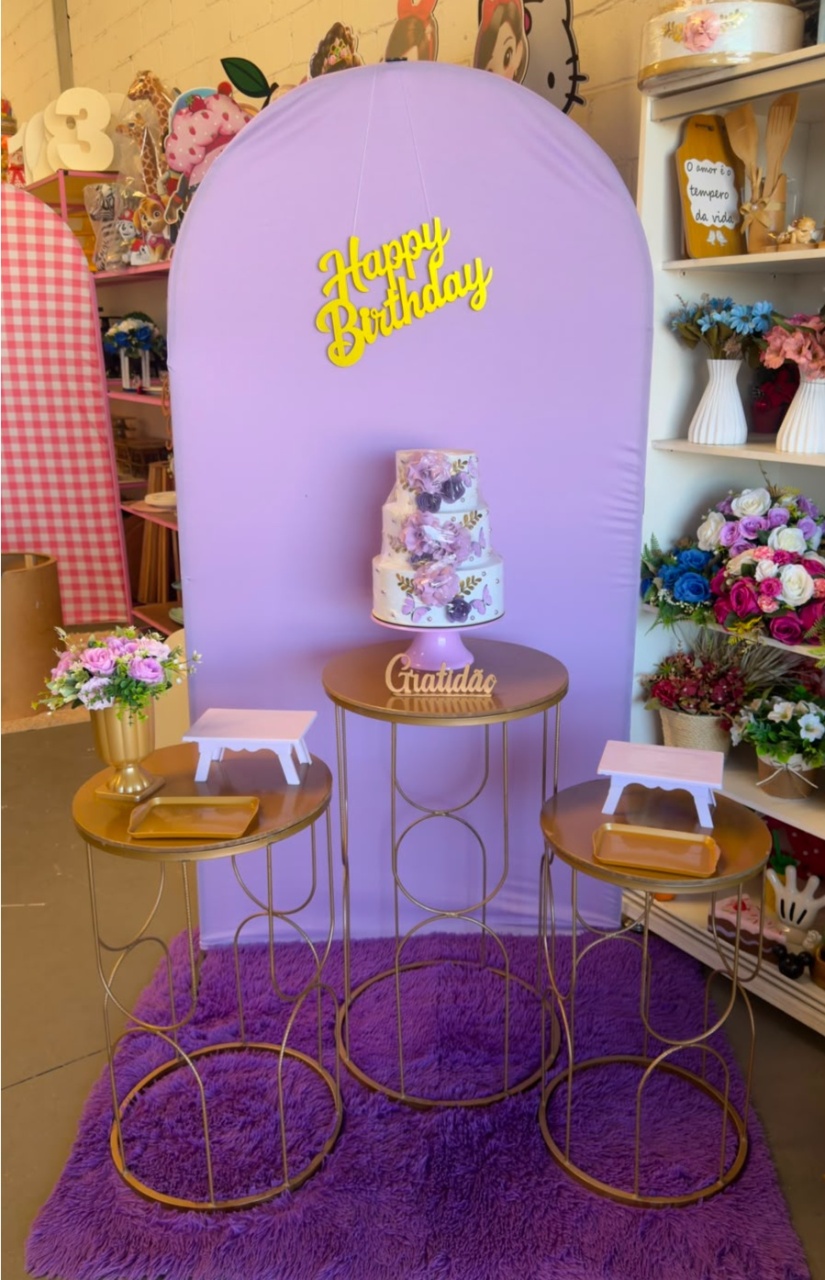 Romano Lilas + Bj Luxo Com Happy Mdf Dourado - suh pegue monte 