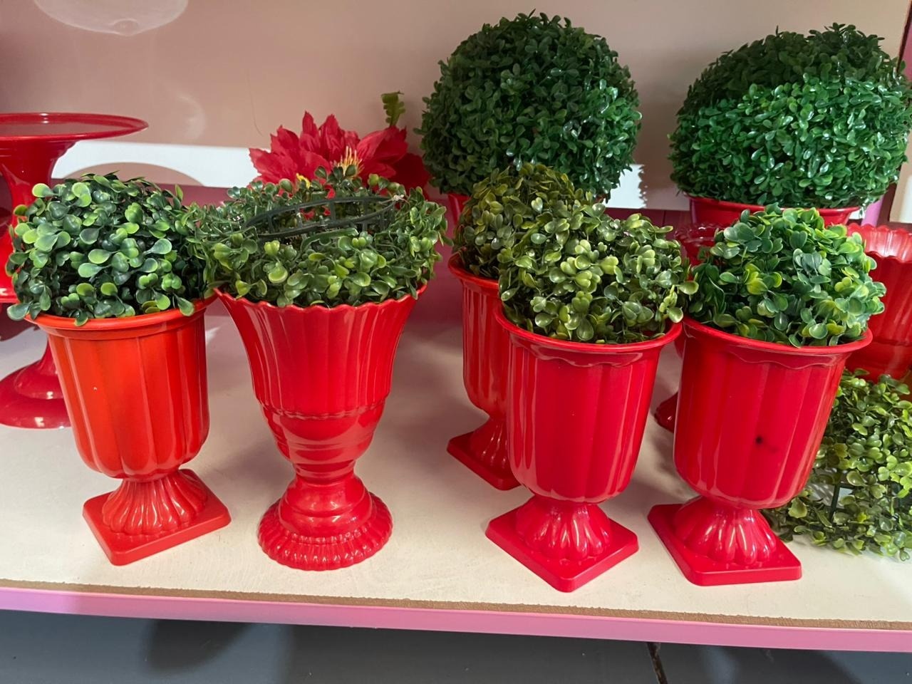 Vasinho Vermelho Com Buchinha/Flor       - suh pegue monte 