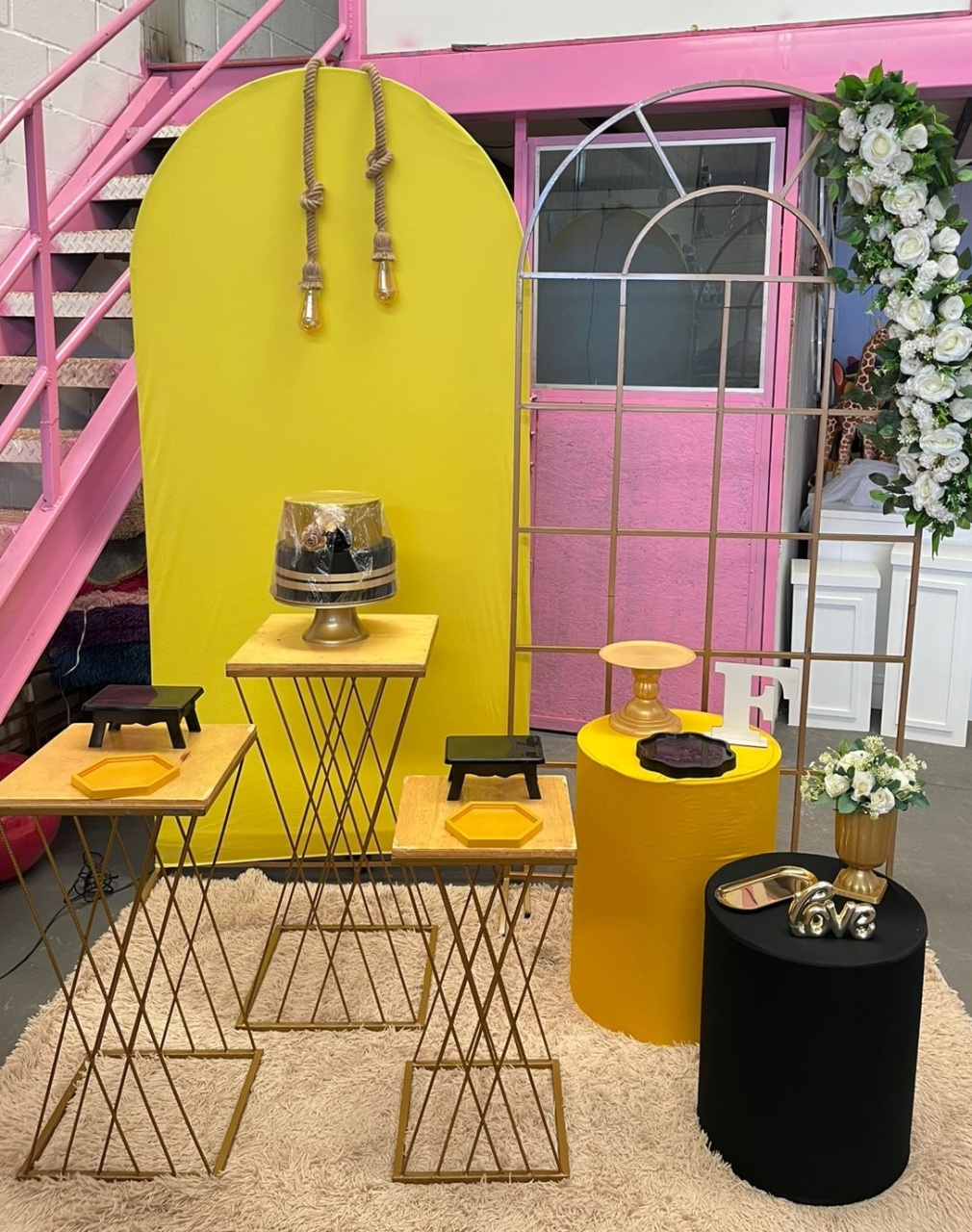 Painel Janela + Romano Amarelo+ Trançada E Cilindros  - suh pegue monte 