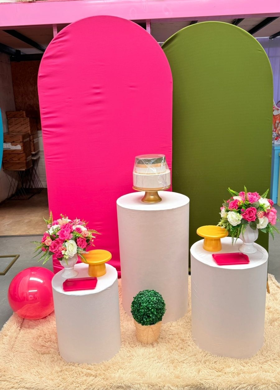 Romano Pink + Romano Verde Musgo  + Cilindros Brancos   - suh pegue monte 