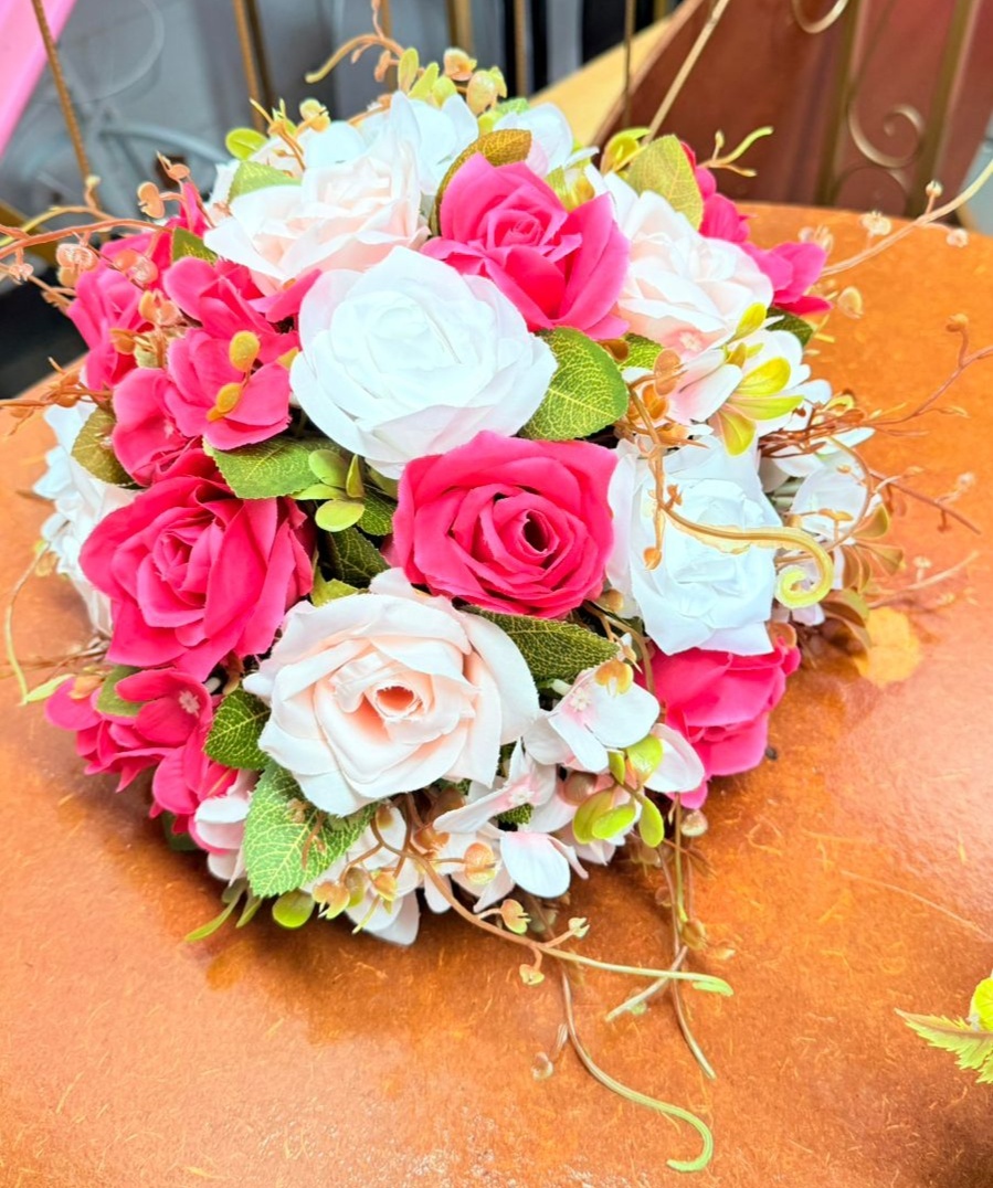Arranjo de Flor Rosa E Pink  - suh pegue monte 