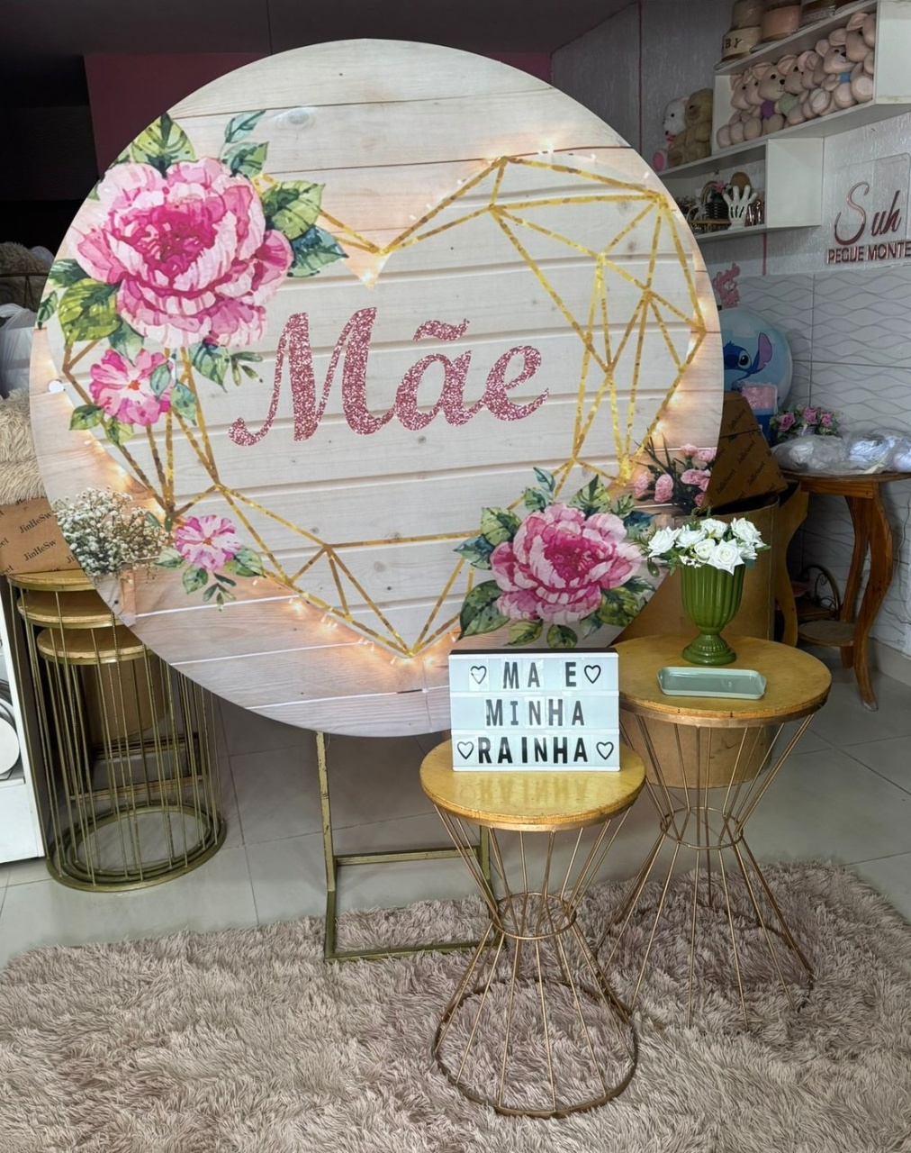 Feliz Dia das Mães 2 + Poltrona + Mesas Redonda  - suh pegue monte 