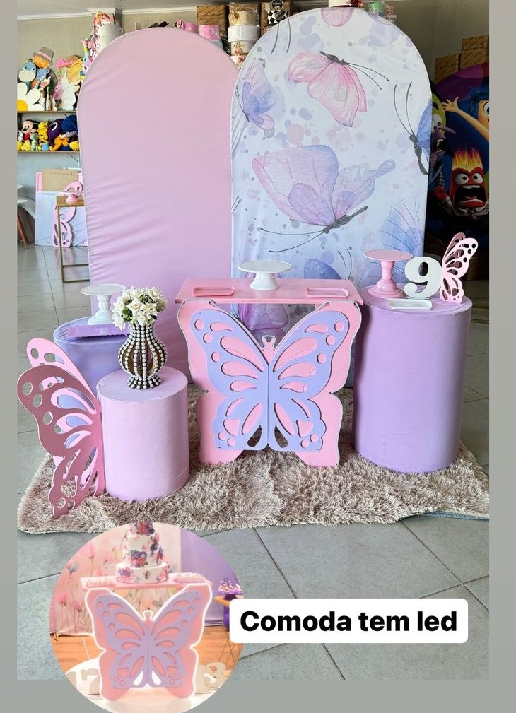 Romano Jardim Borboleta Com Rosa Bebe + Bomber Borboleta - suh pegue monte 
