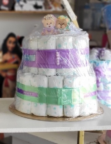 Bolo Fake Roxo E Lilas - suh pegue monte 