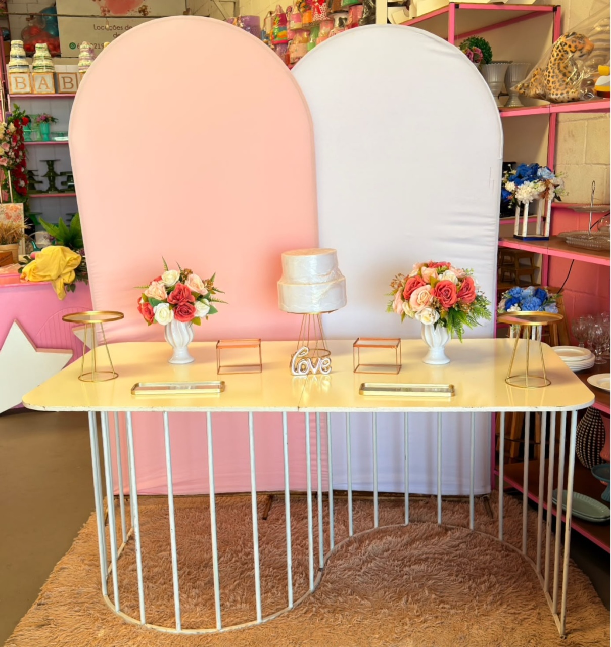 Romano Branco+ Rosa + Mesa Grande Branca G - suh pegue monte 