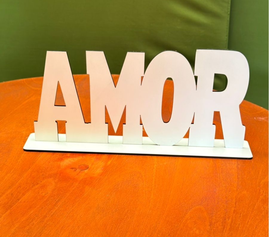 Display Amor Branco de Mesa G - suh pegue monte 