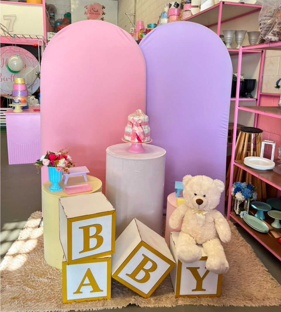 Romano Rosa + Lilas + Cubos Baby (Cha de Bebe) (Tons Pasteis) - suh pegue monte 