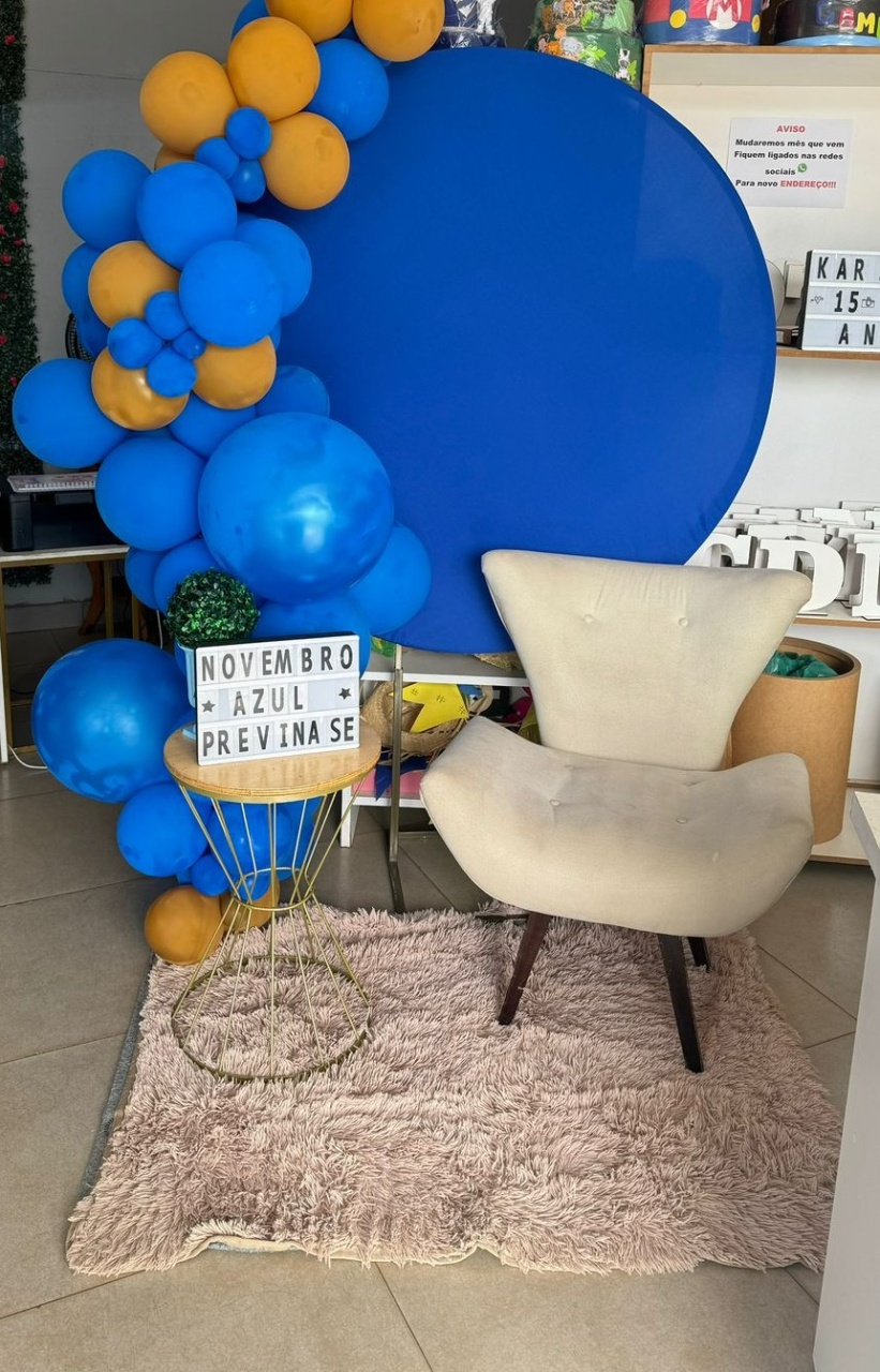 Painel Azul  + Poltrona - suh pegue monte 