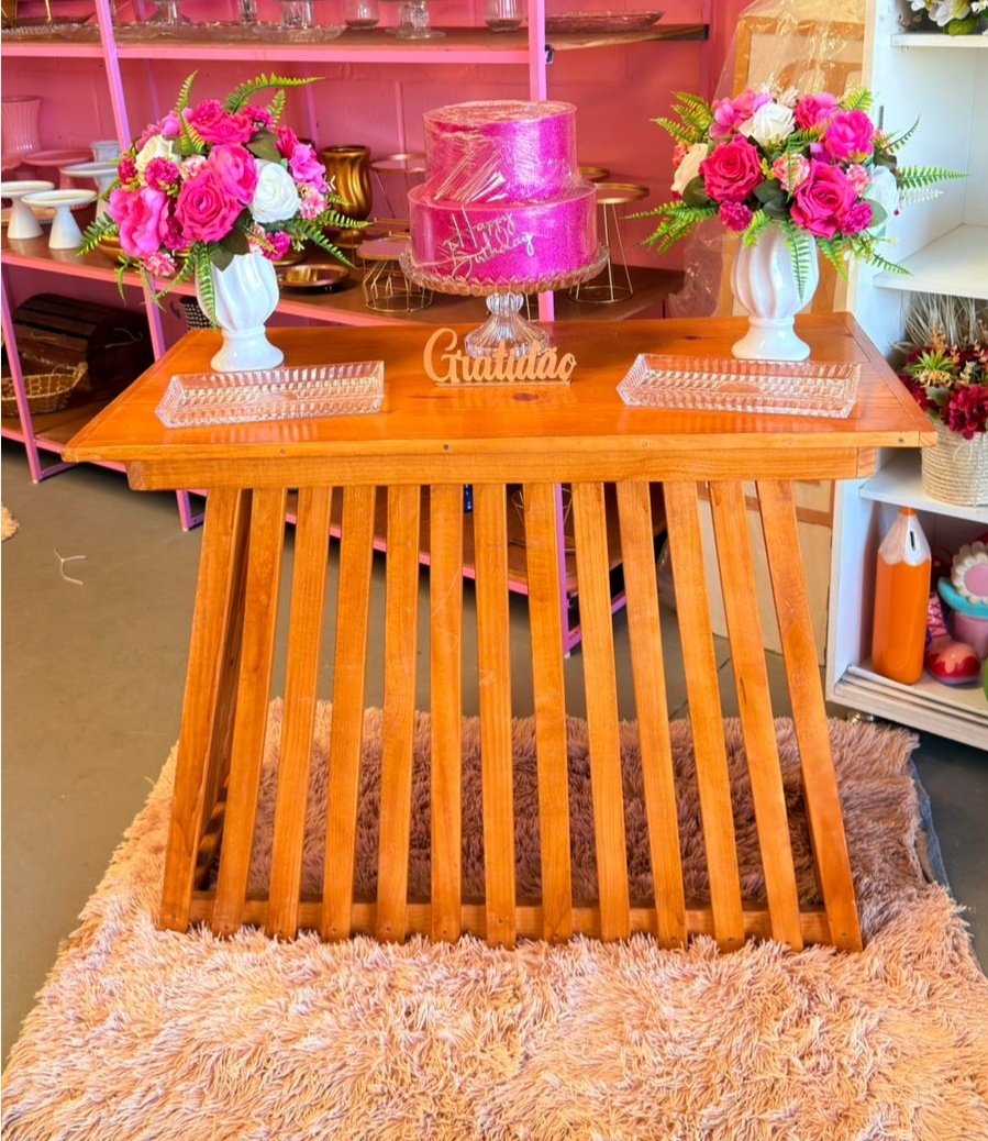 Mesa Rustica 5 G  + Acervos Luxo (Pink ) - suh pegue monte 