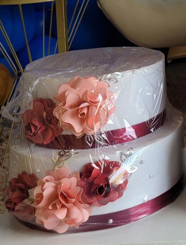 Bolo Fake Marsala Com Rose - suh pegue monte 