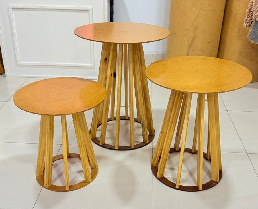 Trio de Mesa Rustica 2 - suh pegue monte 