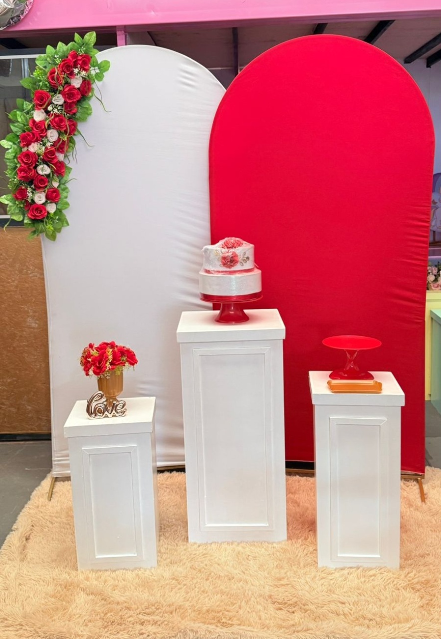 Romano Branco E Vermelho+ Bomber Cubos+ Arranjo Vermelho   - suh pegue monte 