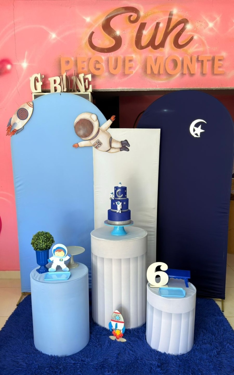 Astronauta 2 Romanos Azul + Lateral P Com Cilindros  - suh pegue monte 