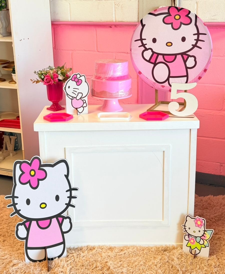 Festa Na Mesa Hello Kitty + Mesa Bomber Branco - suh pegue monte 