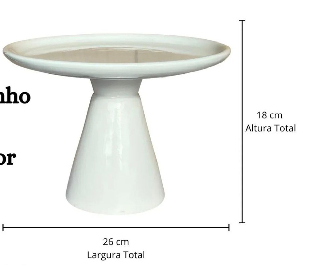 Bandejas Em Ceramica G  (Brancas)   - suh pegue monte 