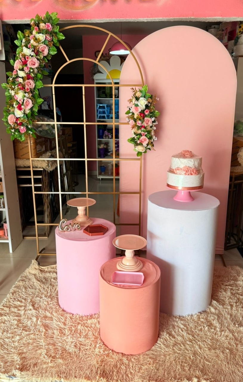 Painel Janela + Romano Rosa Bebe  - suh pegue monte 