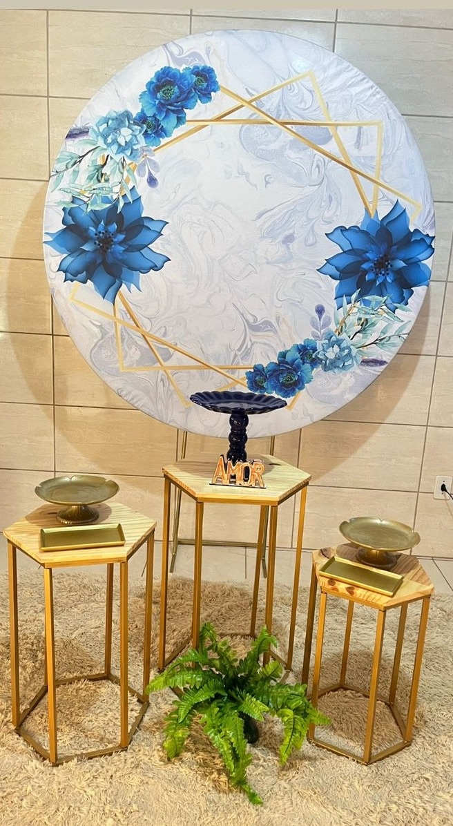 Flores Azul + Sextavadas  - suh pegue monte 