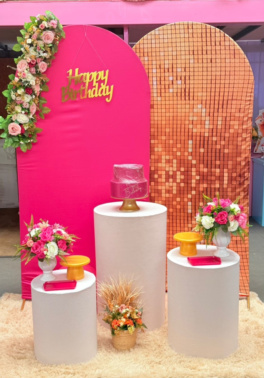 Romano Pink E Dourado + Arranjo + Happy Mdf   - suh pegue monte 