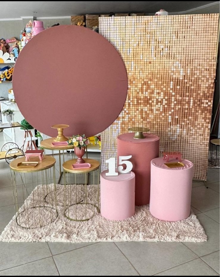 Retangular Dourado + Redondo Rosé + Bj Dourada     - suh pegue monte 